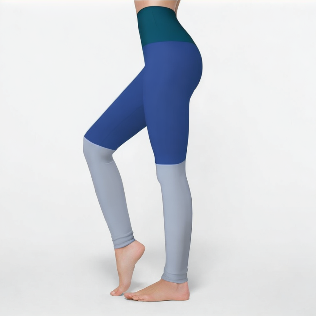 Colorblock high waist women's sports leggings