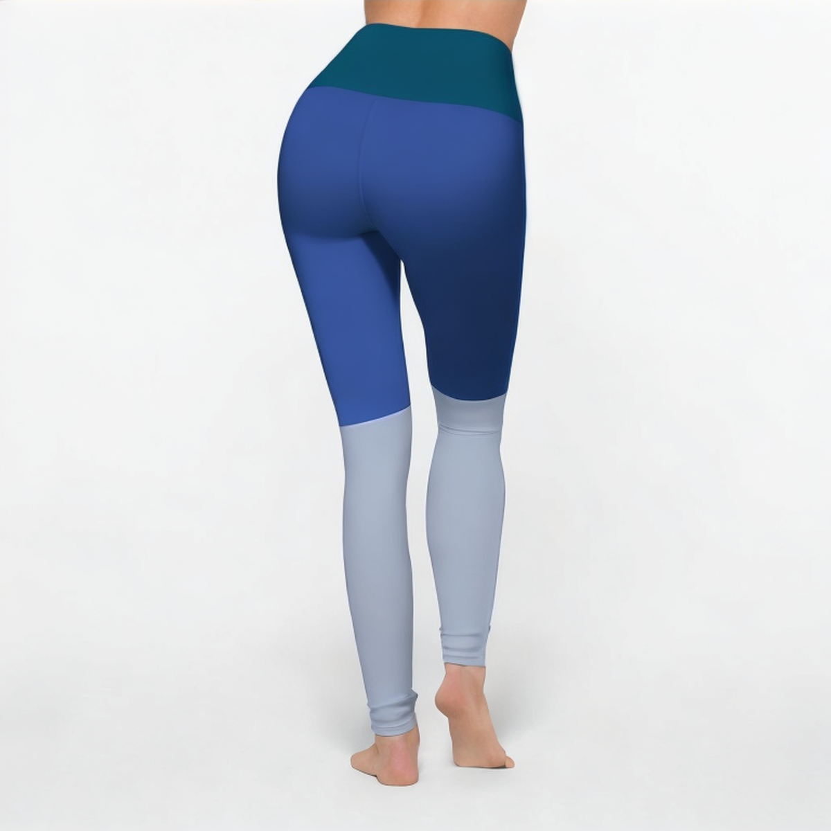 Colorblock high waist women's sports leggings