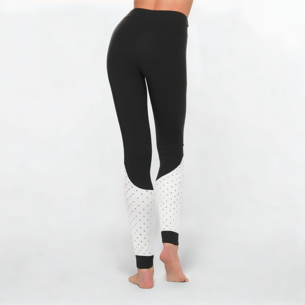 Colorblock soft stretch women's sports leggings