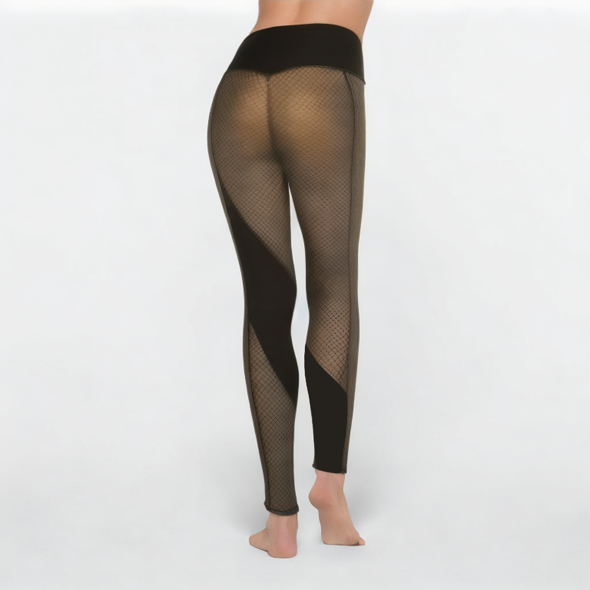 Elastic high waisted women's athletic leggings