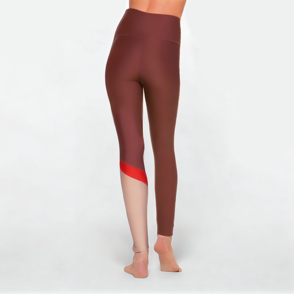 Colorblock breathable women's sports leggings