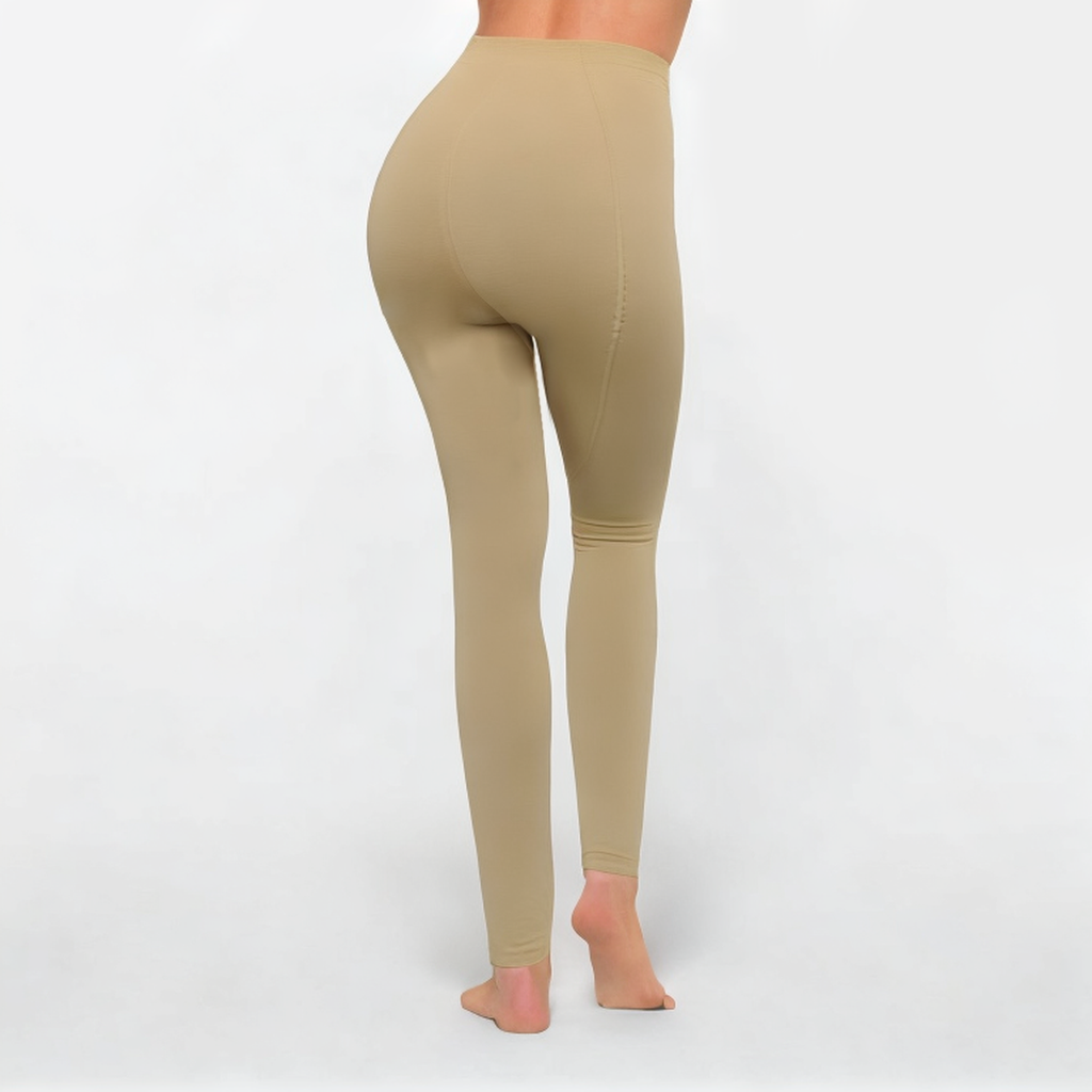 Khaki high waisted women's athletic leggings