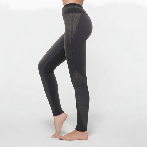 Black high waist women's sports leggings