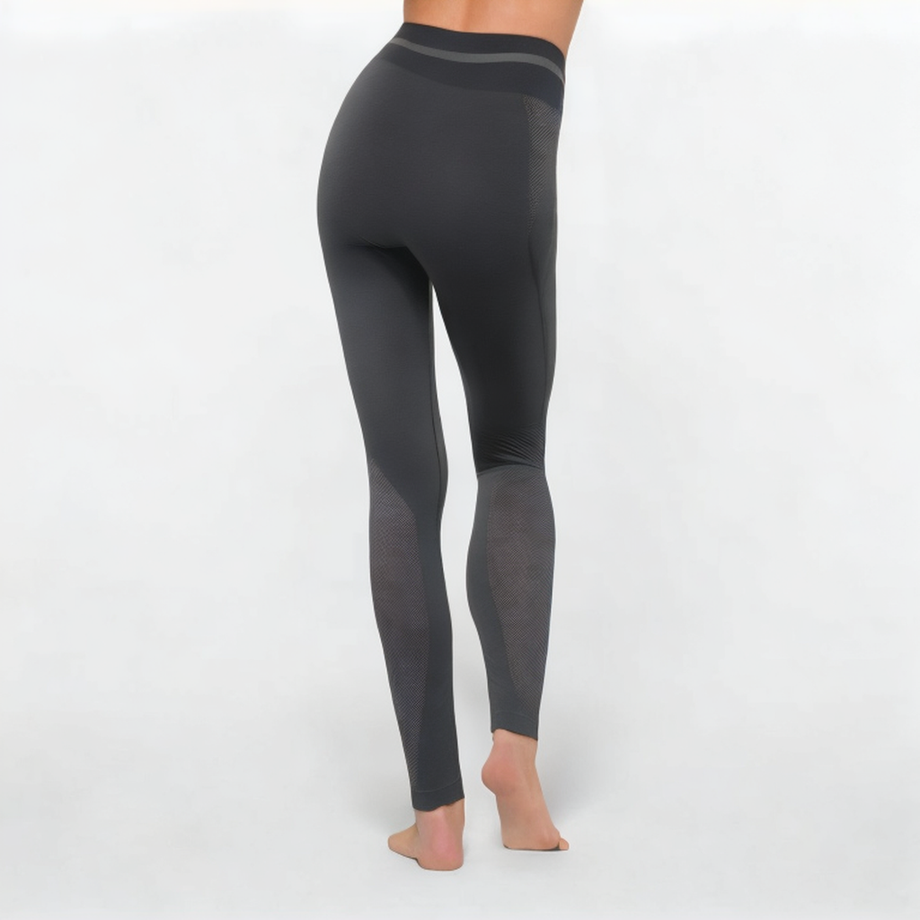 Black high waist women's sports leggings