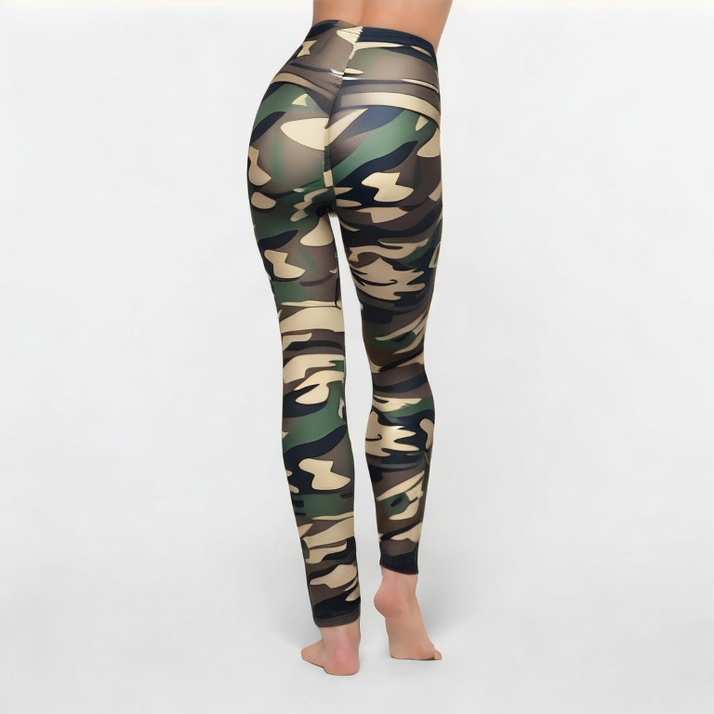 Camouflage print women's sports leggings