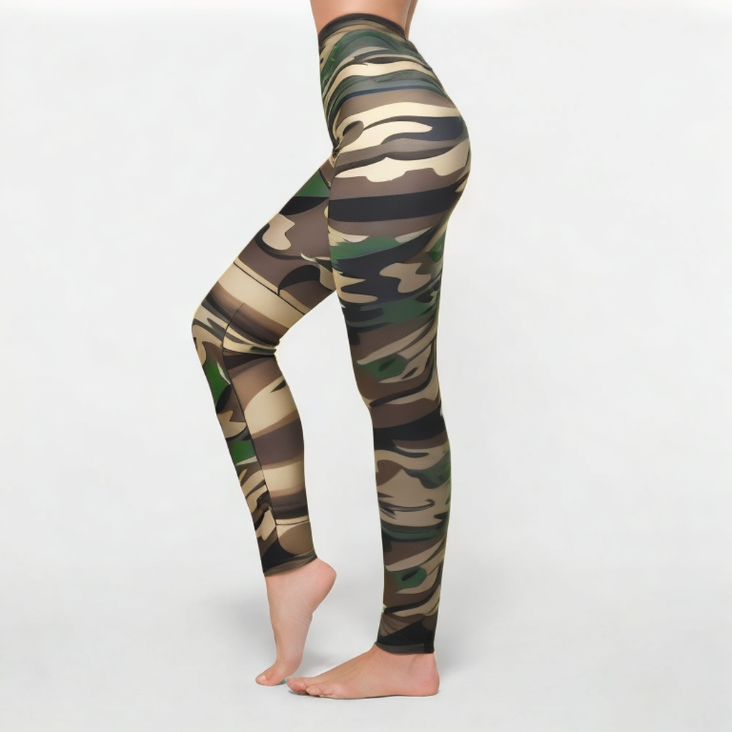 Camouflage print women's sports leggings
