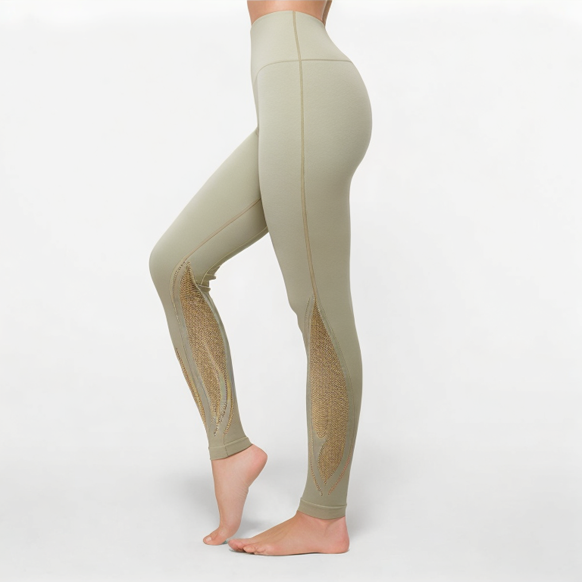Breathable mesh women's sports tights