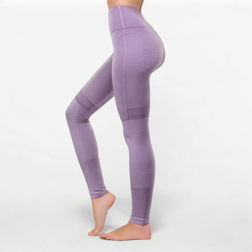 Purple breathable women's sports tights