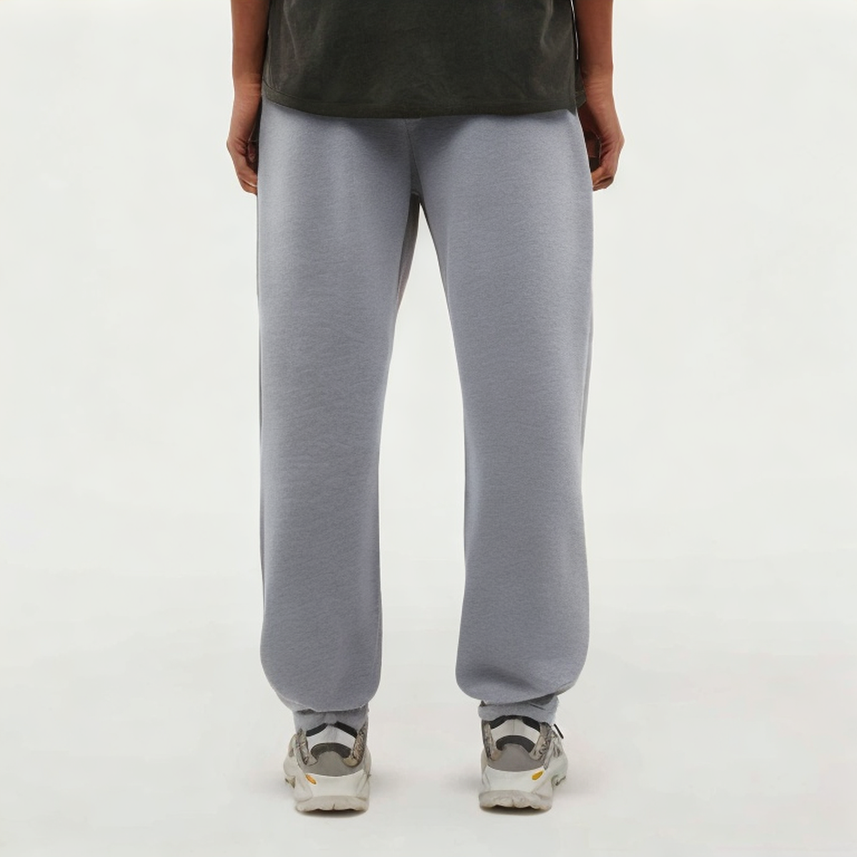 Gray thickened women's sports trousers