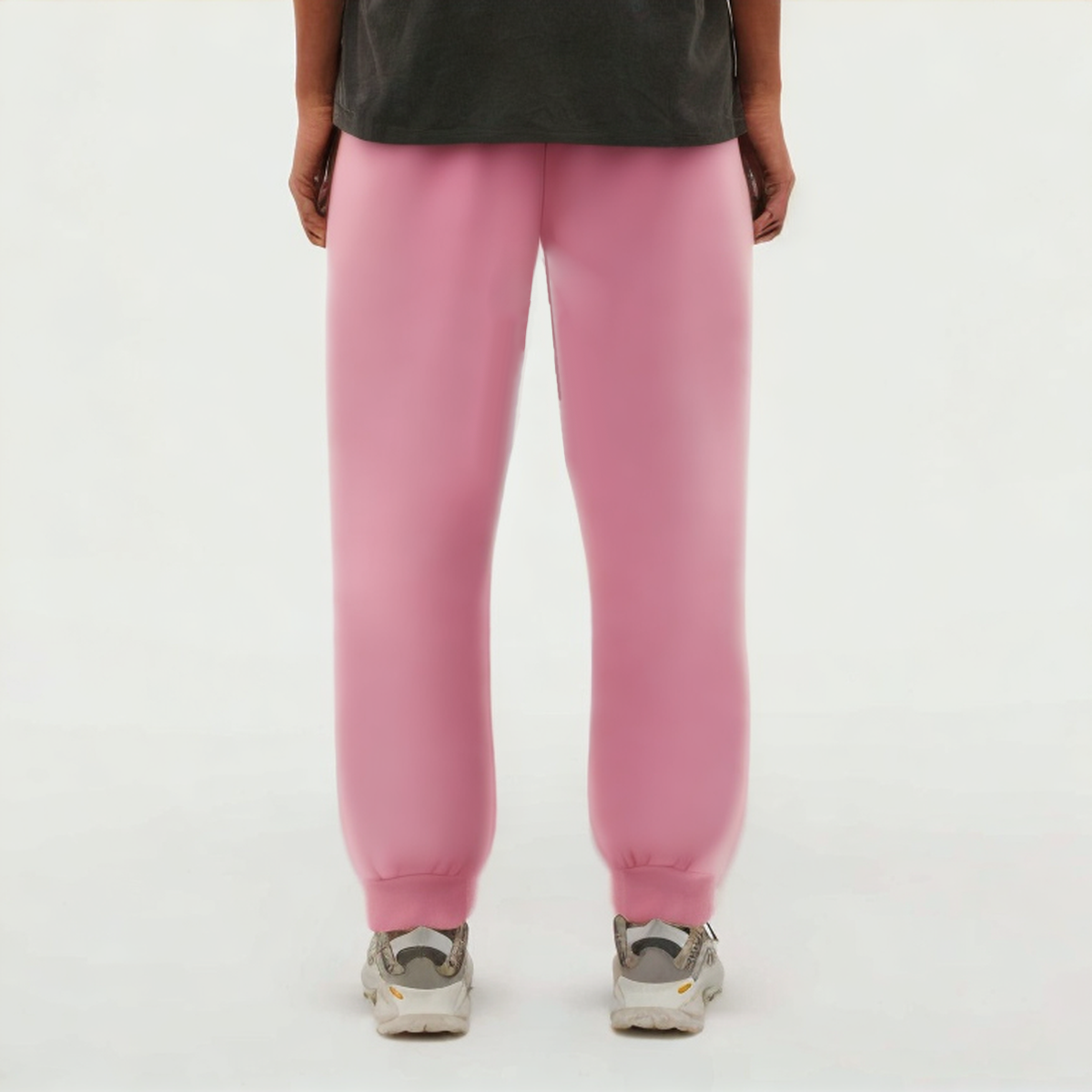 Pink thickened cotton women's sports trousers