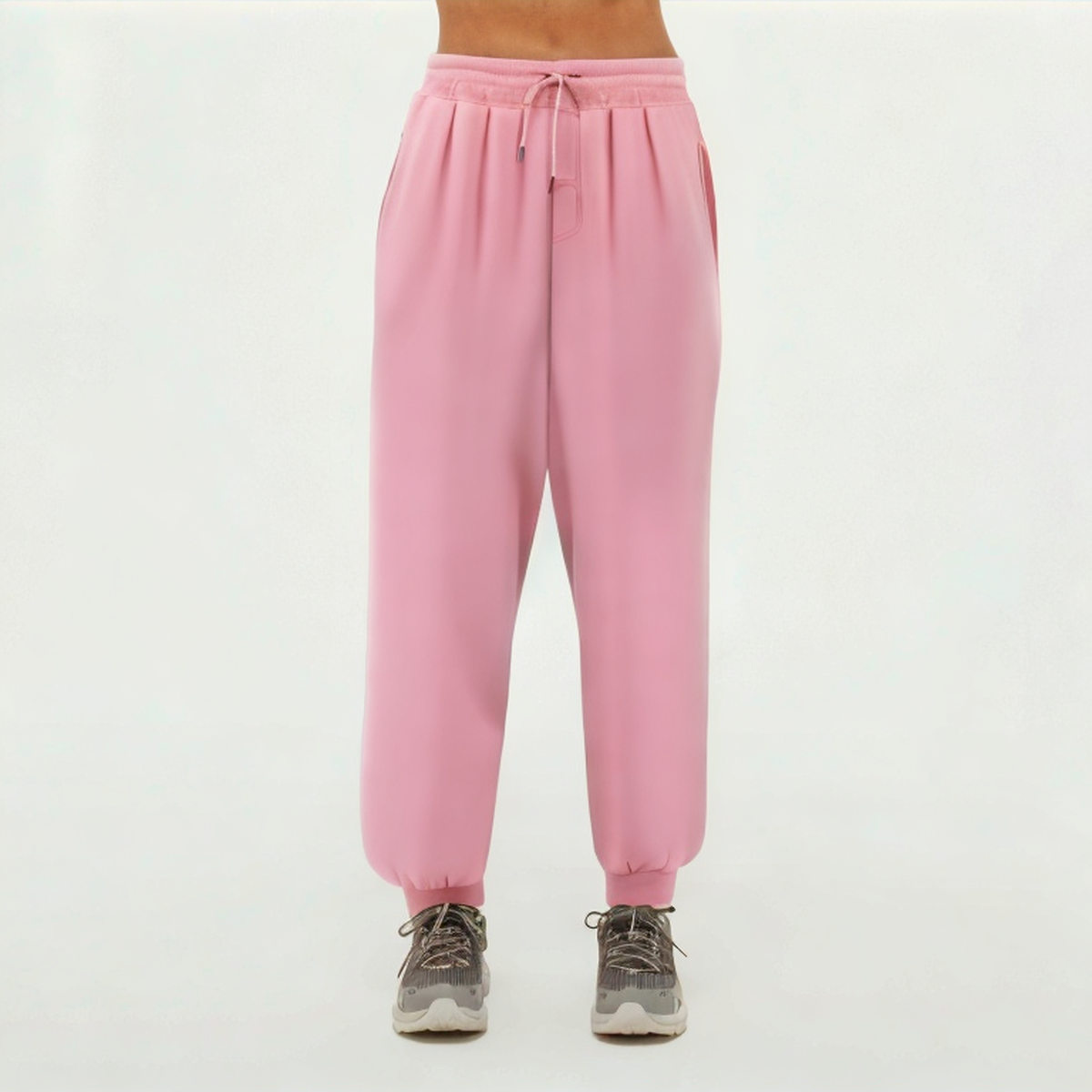 Pink thickened cotton women's sports trousers