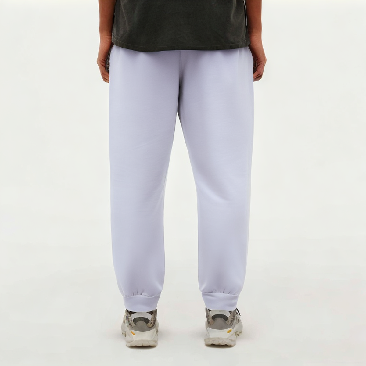 White cotton women's sports trousers