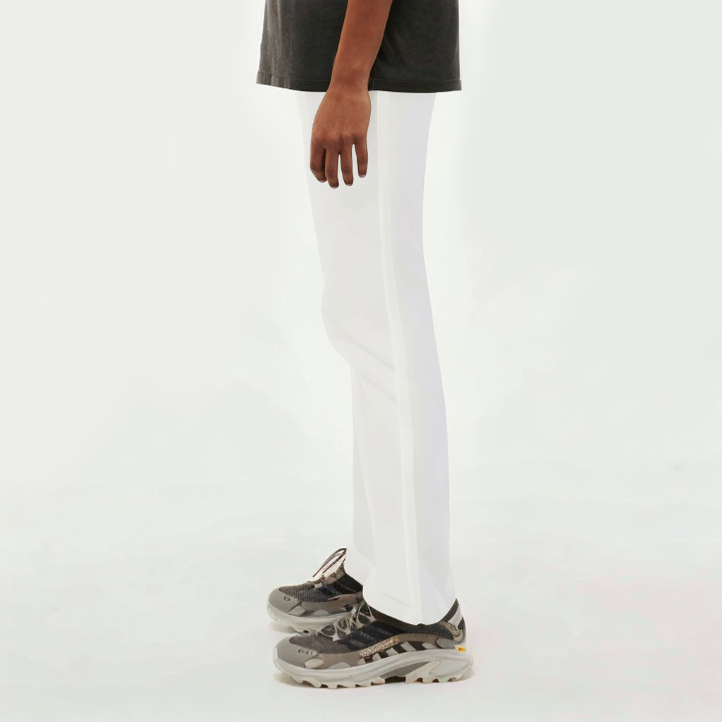 White soft wide-leg women's sports trousers