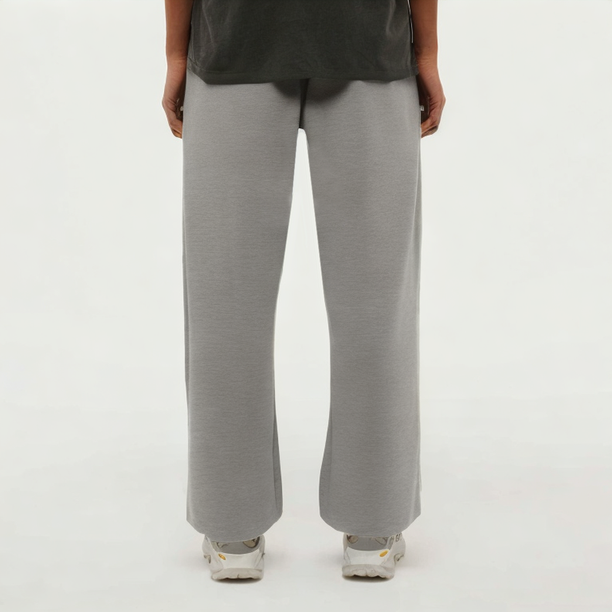 Gray loose wide-leg women's sports trousers