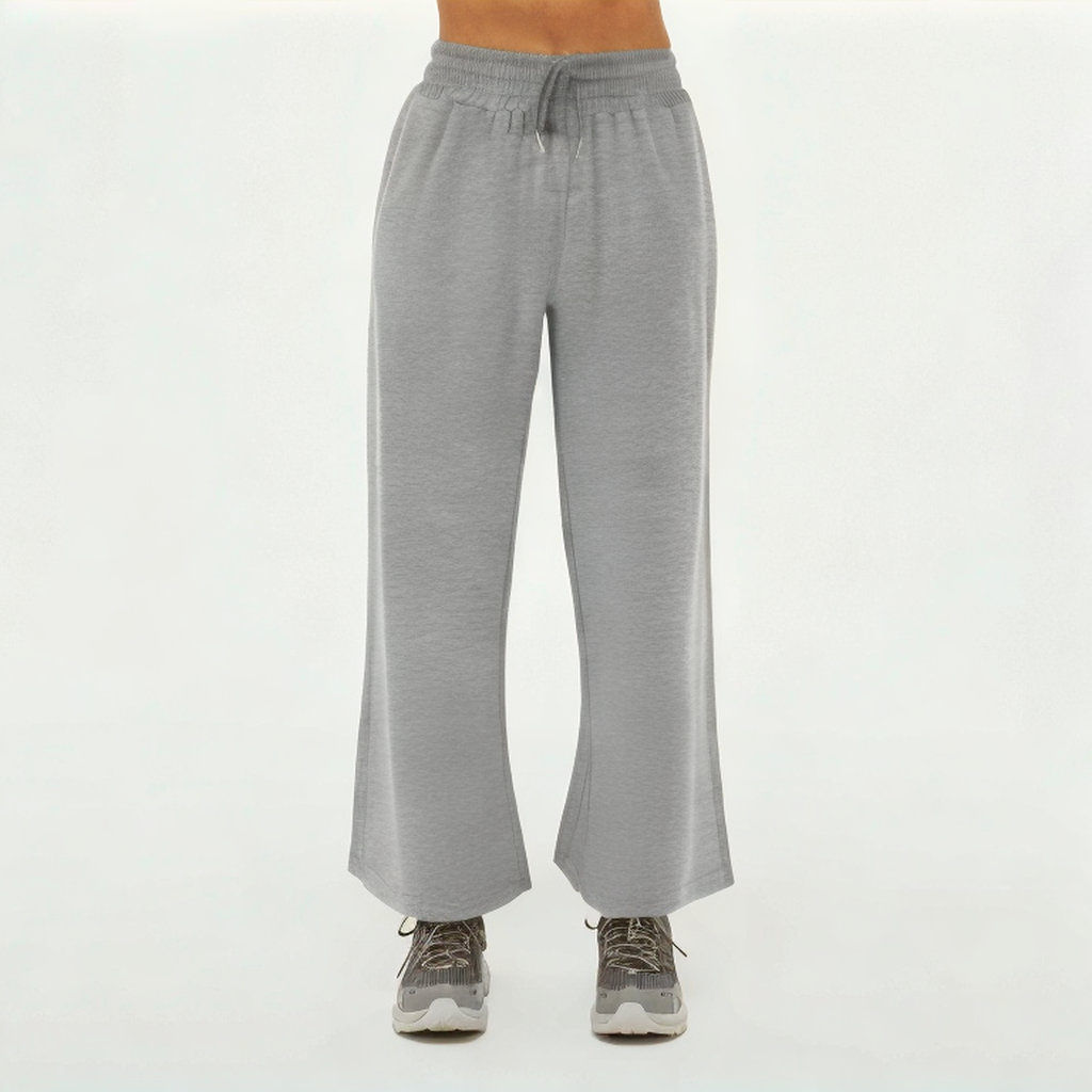 Gray loose wide-leg women's sports trousers
