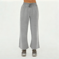 Gray loose wide-leg women's sports trousers