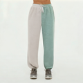 Colorblock high waist women's sports trousers