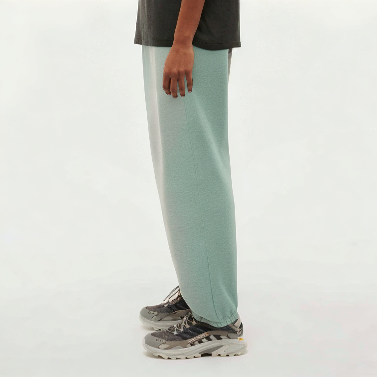 Colorblock high waist women's sports trousers