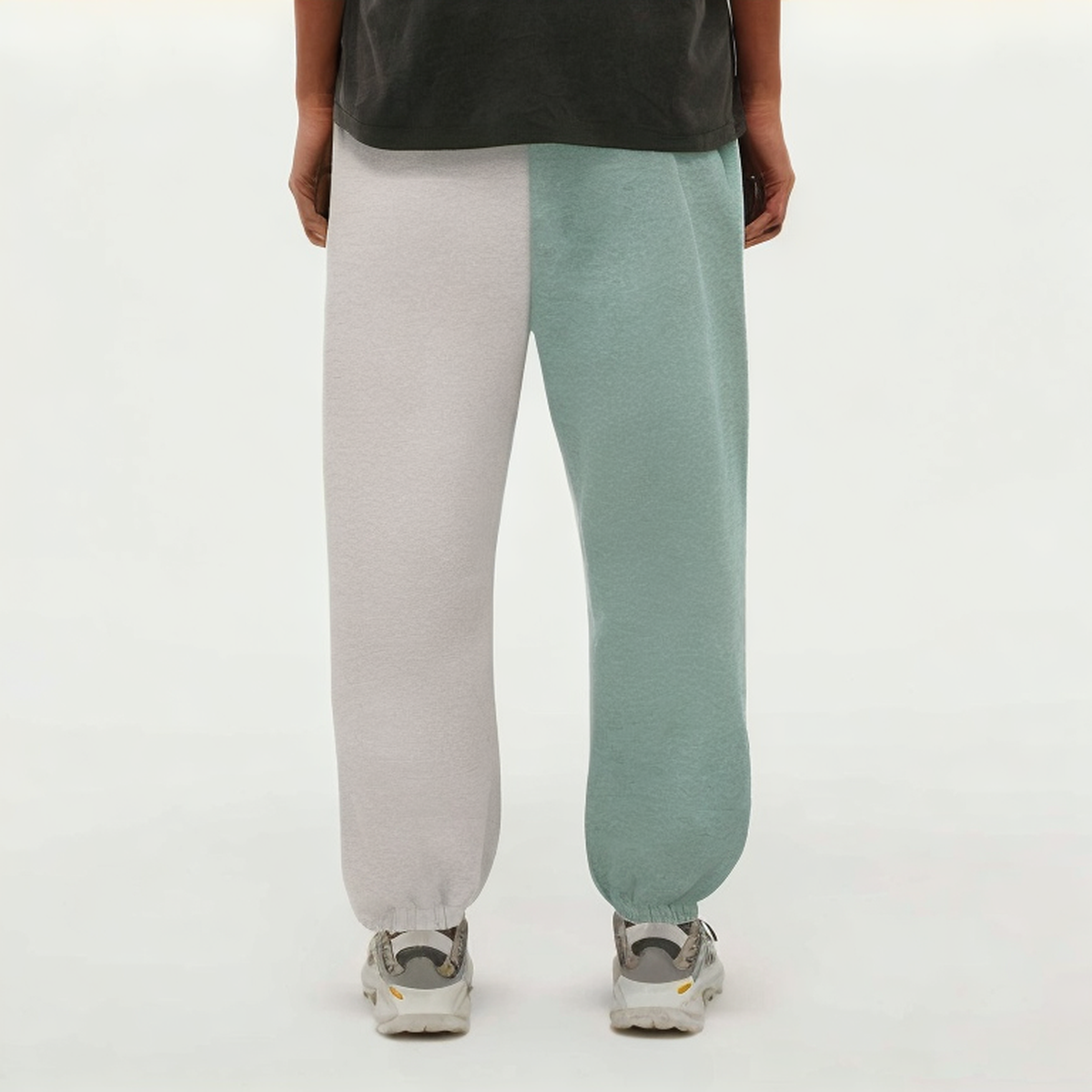 Colorblock high waist women's sports trousers