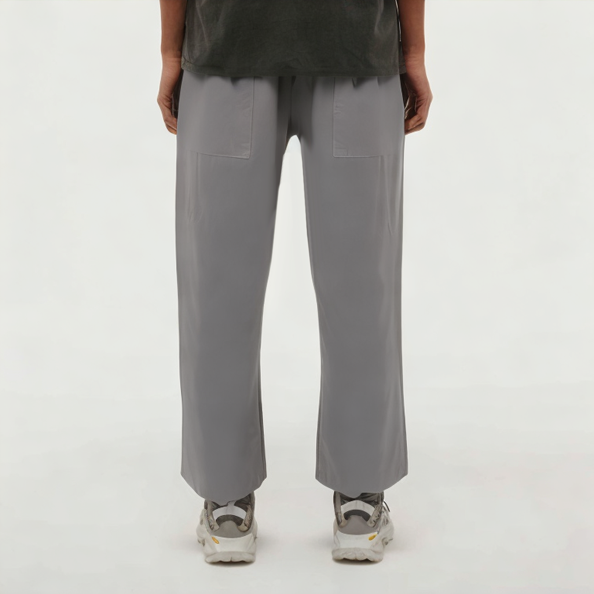 Grey loose breathable women's sports trousers