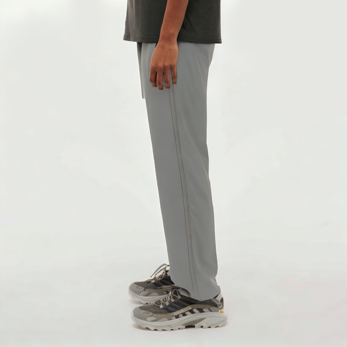 Grey loose breathable women's sports trousers