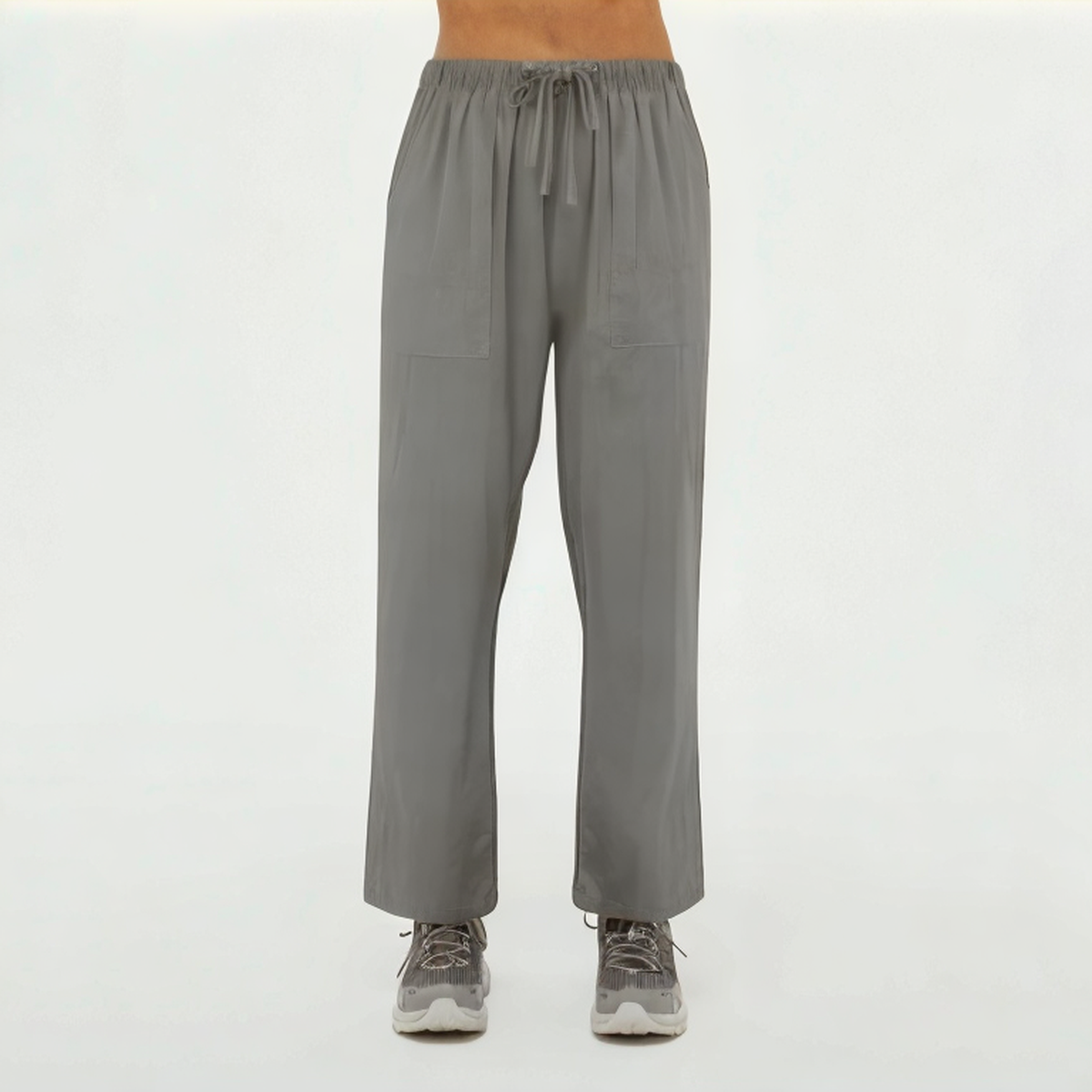 Grey loose breathable women's sports trousers