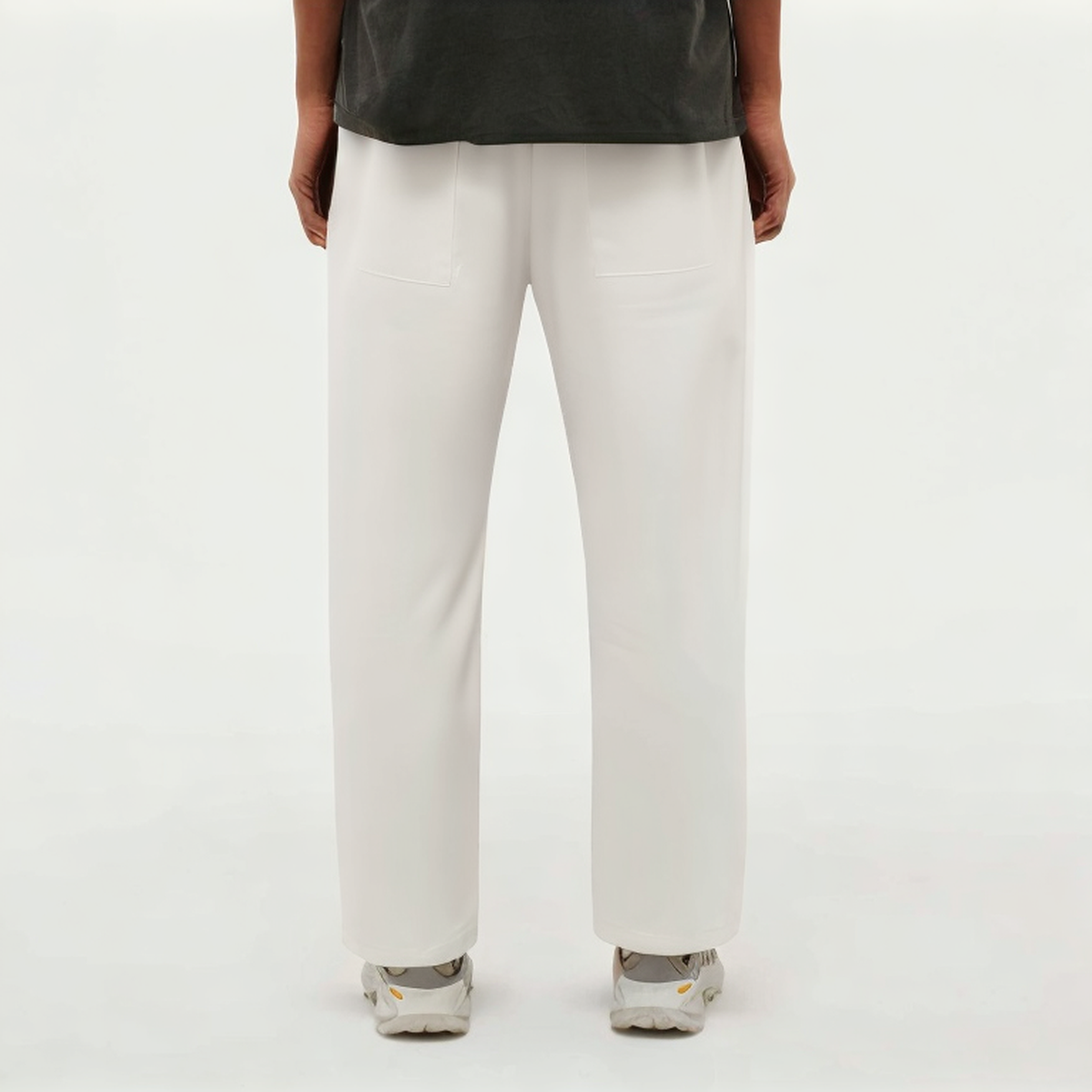 White wide-leg women's sports trousers