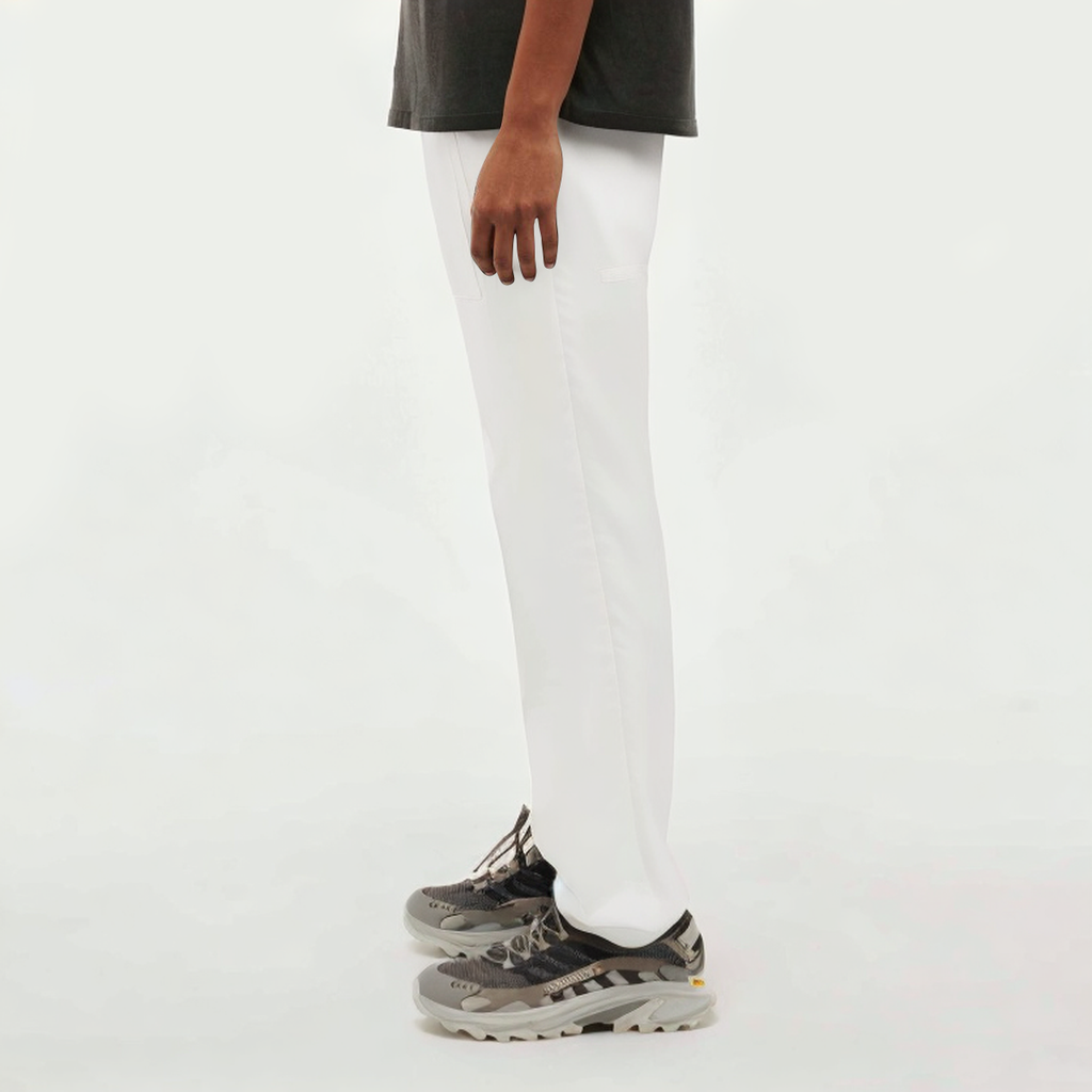 White wide-leg women's sports trousers