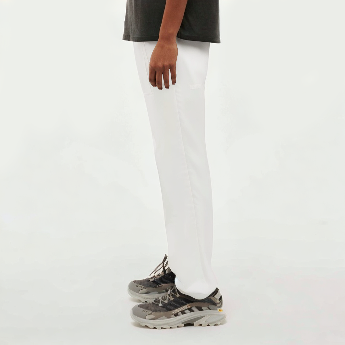 White wide-leg women's sports trousers