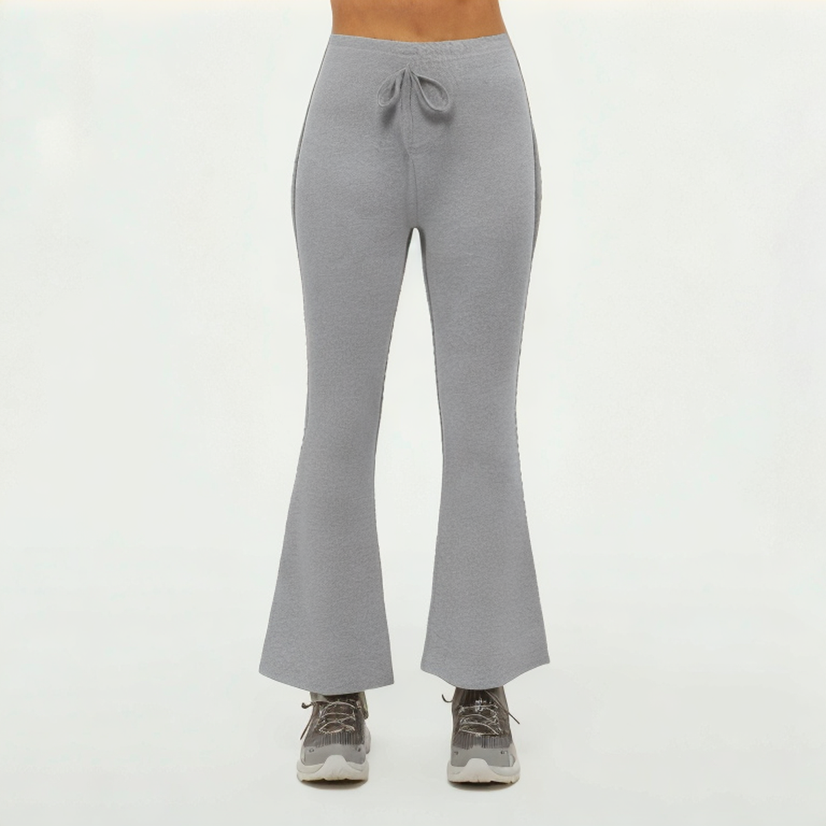 High waisted flared skinny women's sports trousers