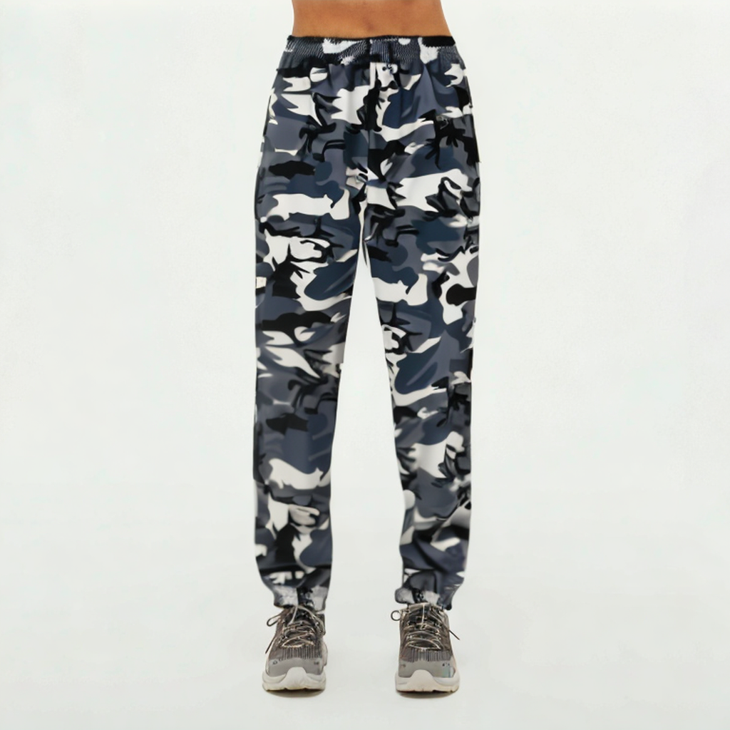 Women's camouflage print sports trousers