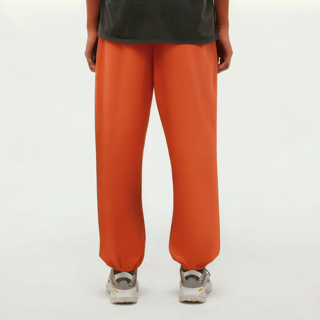 Orange cotton women's sports trousers