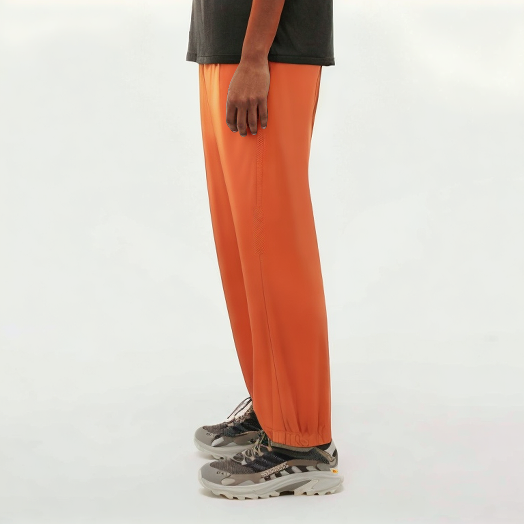 Orange cotton women's sports trousers